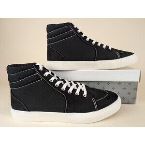 Sun + Stone Jett High Top Sneakers Mens 7 M Black Canvas Casual Shoes NWB